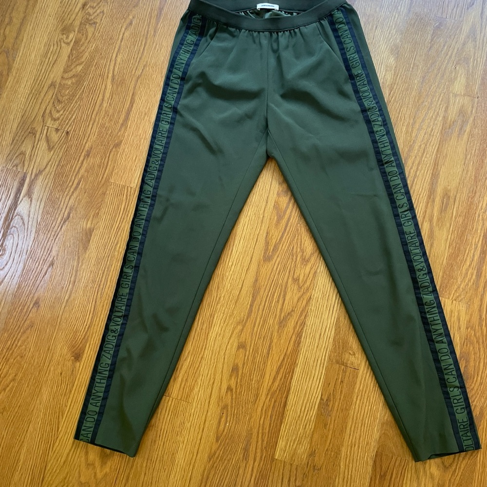 Zadig Voltaire green straight leg pant bought in Paris. Barely worn.